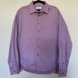 Men’s Versace purple stripe button down shirt